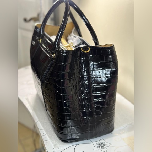 Lauren, Ralph Lauren Embossed Leather Large Marcy Satchel bag - Picture 3 of 6